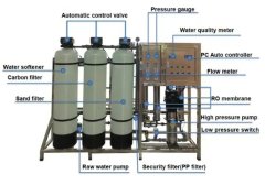 Equipamento de tratamento de água por osmose reversa de 1000 LPH, sistema de filtração com membrana RO, purificação de água comercial/industrial